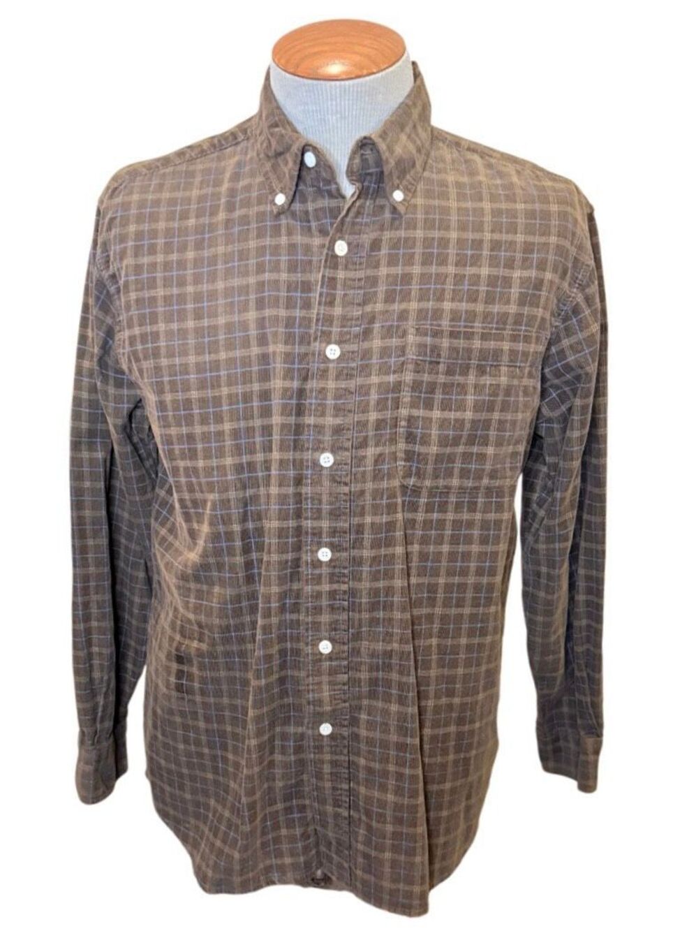 Ivy Crew Explorer Corduroy Plaid. Button Down Shirt Medium Vintage Preppy